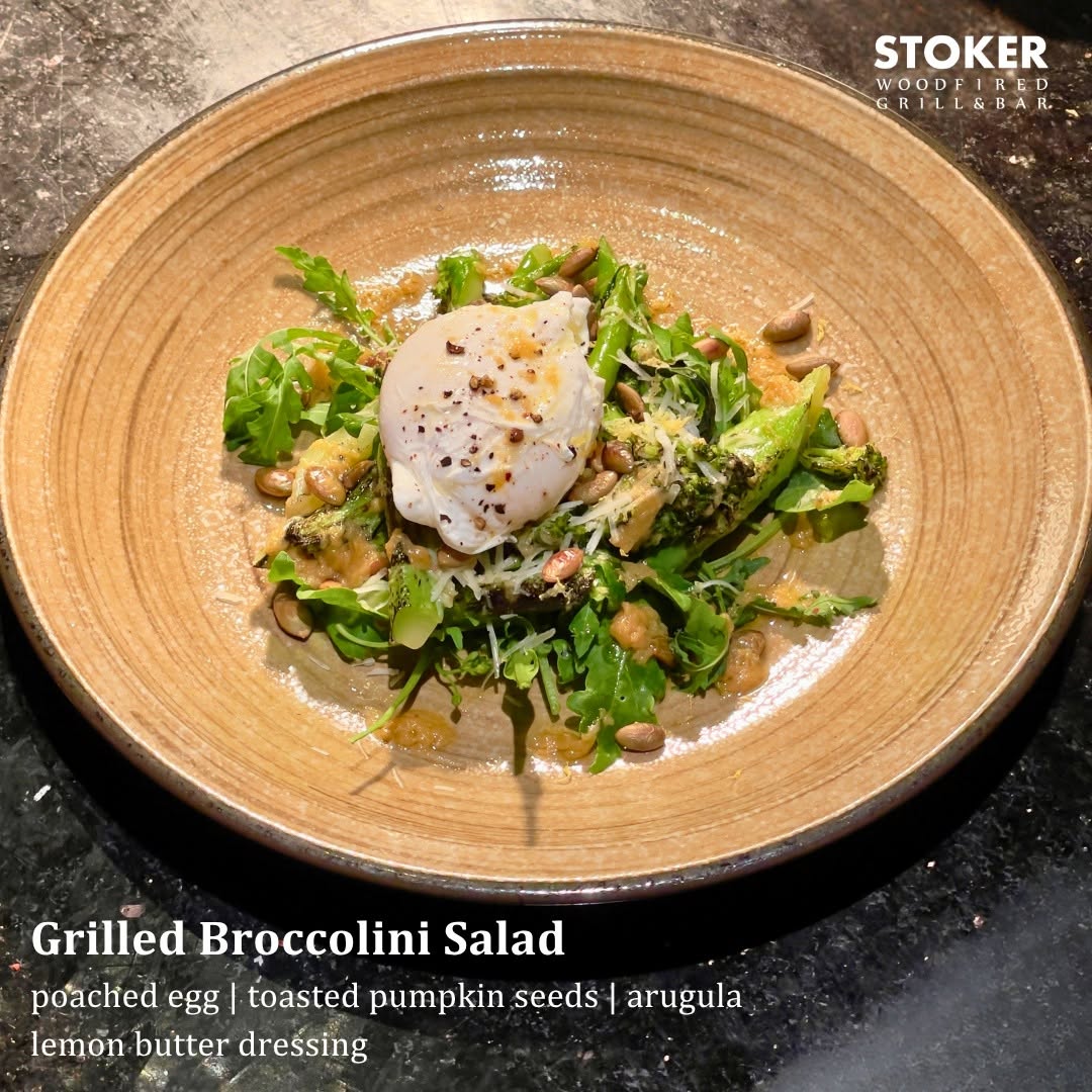 Grilled broccoli salad